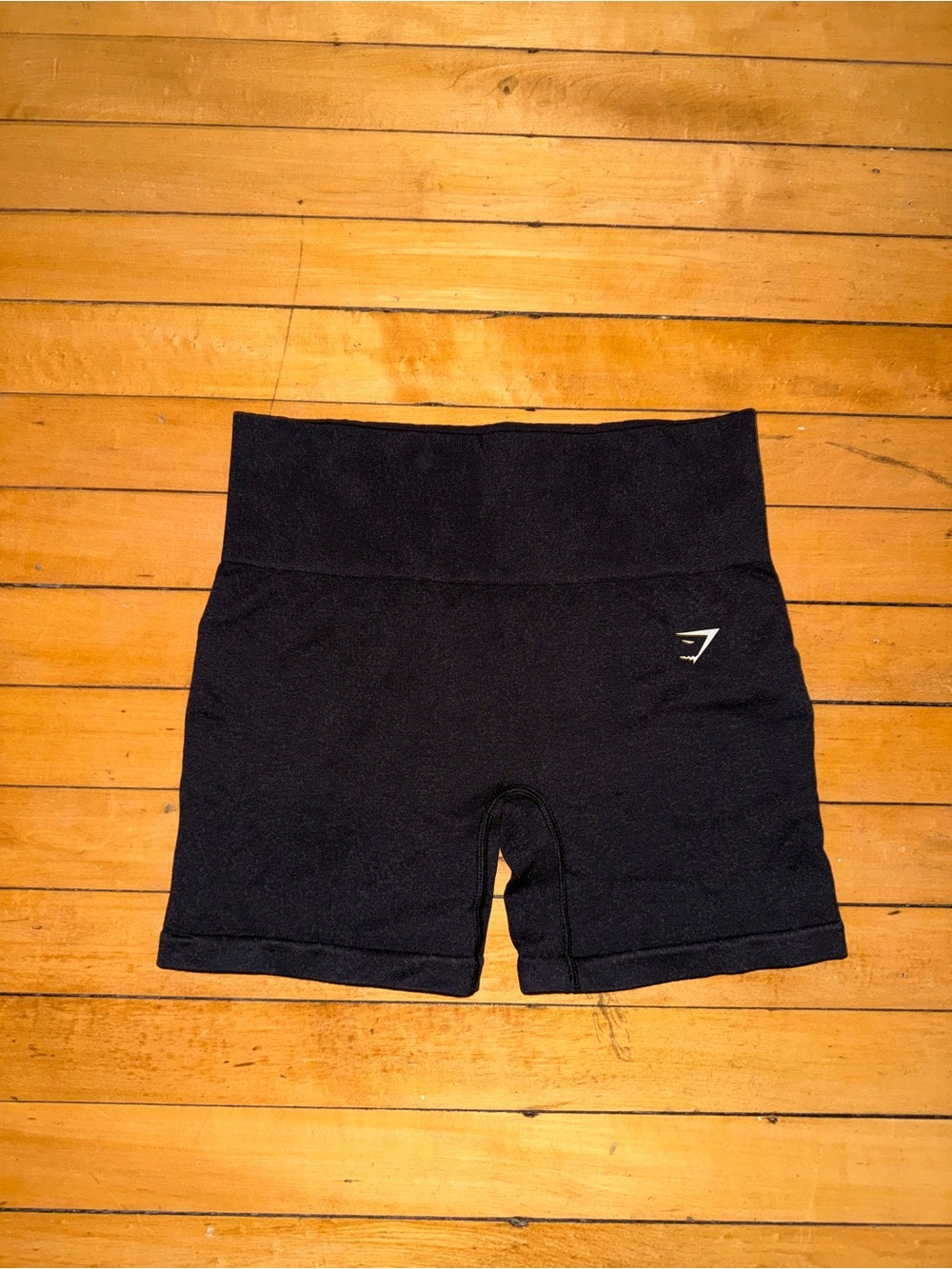 Gymshark Black High-Waist Seamless Athletic Shorts